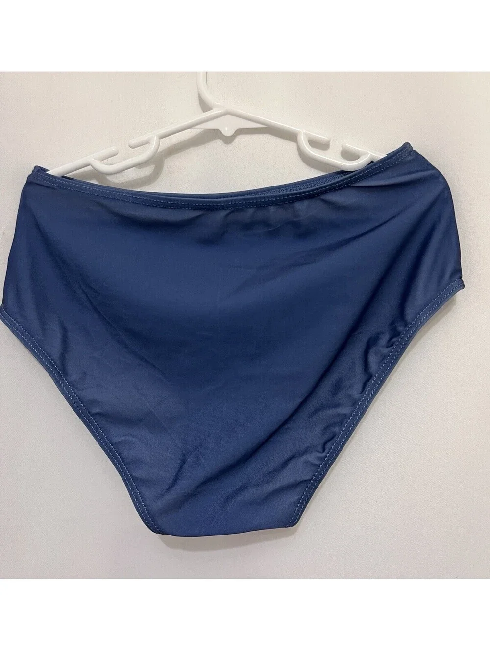 Teen Girls 2 Piece Bikini Swimsuit Blue White Striped Crop Top Bottoms